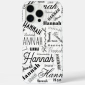 Hannah Schwarz-weiß Case-Mate iPhone Case (Rückseite)