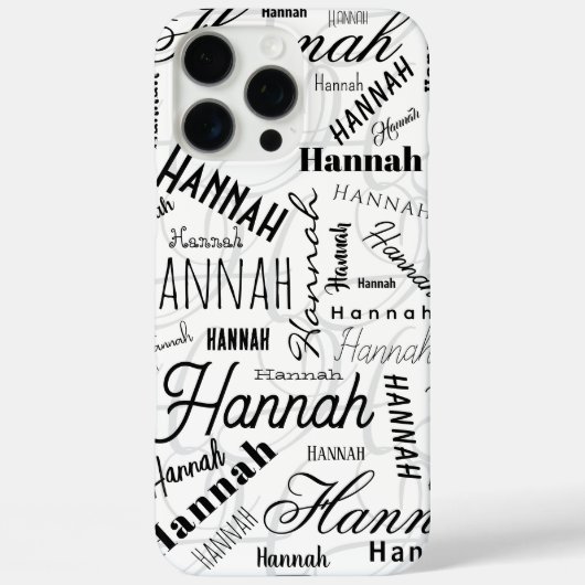 Hannah Schwarz-weiß Case-Mate iPhone Case (Rückseite)