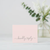 Hannah Simple Script Wedding Website UAWG Begleitkarte (Stehend Vorderseite)