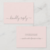 Hannah Simple Script Wedding Website UAWG Begleitkarte (Vorne/Hinten)