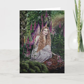 Hannah Titania foxglove fairy greeting card Karte