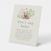 HANNAH Vintag Say Baby Game Baby Shower Sockelschild (Vorderseite)