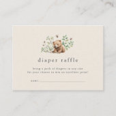 HANNAH Vintag Woodland Babydusche Windelwindeln Begleitkarte (Vorderseite)