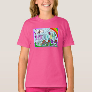 Hannah Whimsical Blume, Rainbow T-S T-Shirt
