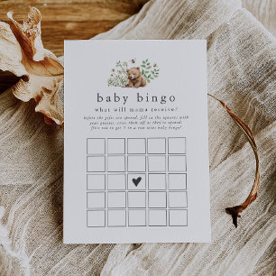 HANNAH Woodland Baby Bingo Baby Showspielkarte Einladung