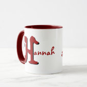 Hannahbedeutungs-und -namen-Ursprungs-Tasse Tasse (Vorderseite Links)