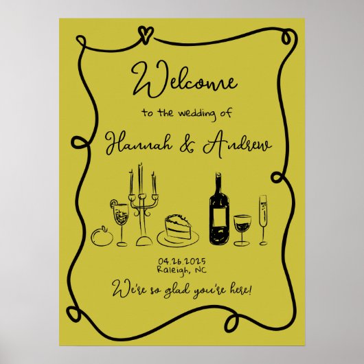 Hannahs Begrüßungstisch Poster (Vorne)