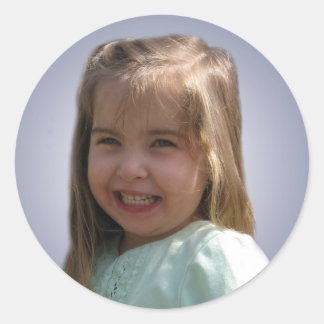 Hannahs Gesichtsaufkleber Runder Aufkleber