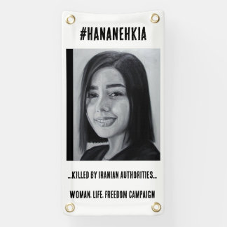 #Hannanehkia, Woman, Life, Freedom Kampagne Banner