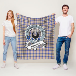 Hannay Clan Abzeichen Tartan Kariert Fleecedecke