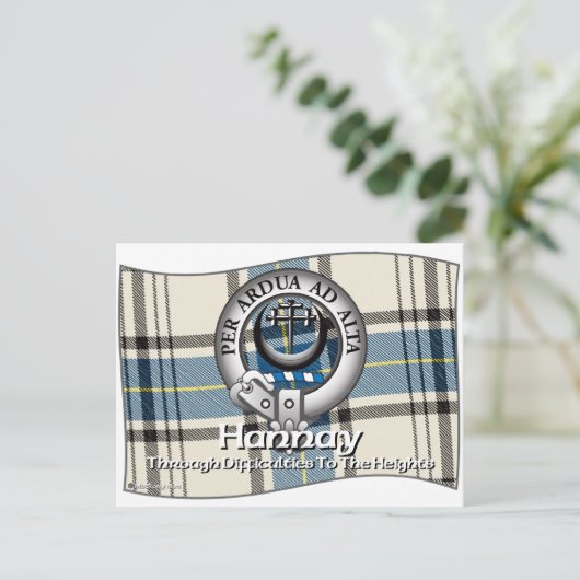 Hannay Clan Postkarte (Stehend Vorderseite)