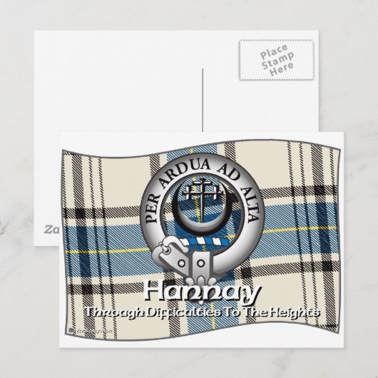 Hannay Clan Postkarte (Vorne/Hinten)