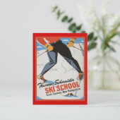 Hannes Schneider Ski School Postkarte (Stehend Vorderseite)