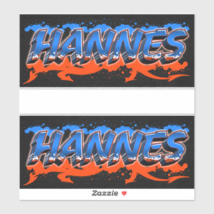 Hannes Vorname Name Graffiti Aufkleber Sticker