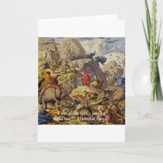 Hannibal Barca & Army & Quote Gifts & Cards Karte (Vorderseite)