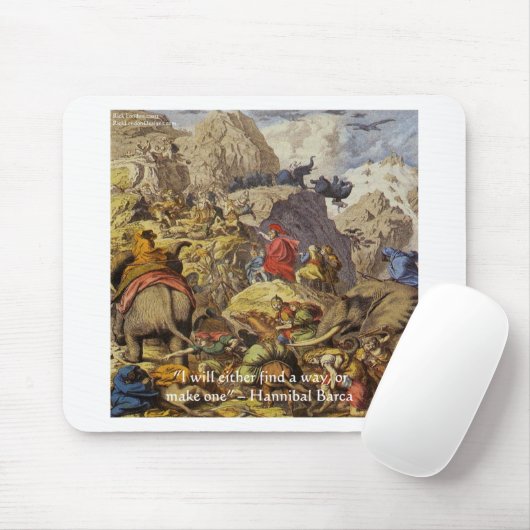 Hannibal Barca & Army & Quote Ohrts & Cards Mousepad (Mit Mouse)