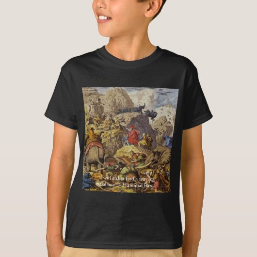 Hannibal Barca & Army & Quote Ohrts & Cards T-Shirt (Vorderseite)