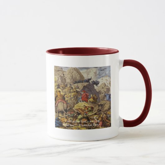 Hannibal Barca & Army & Quote Ohrts & Cards Tasse (Rechts)