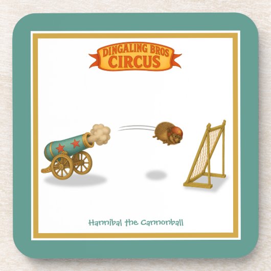 Hannibal der Kanonenkugel Getränkeuntersetzer (Vorderseite)
