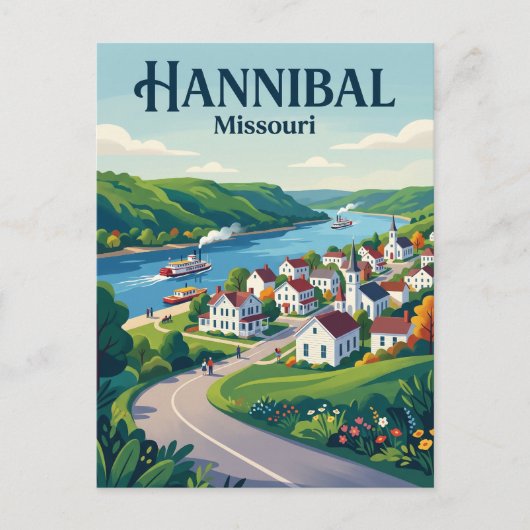 Hannibal (Missouri) Postkarte (Vorderseite)