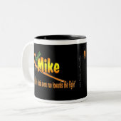 Hannibal Zitat, Team-Mike-Tasse Zweifarbige Tasse (Vorderseite Links)