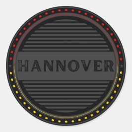 Hannover City Pride Emblem – Deutsche Identität Runder Aufkleber