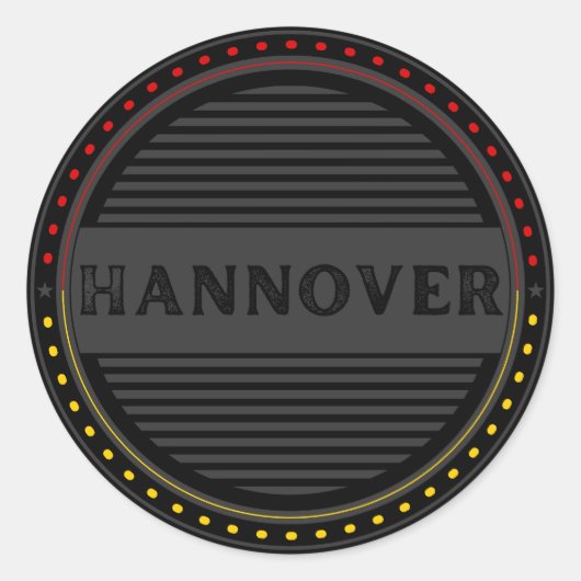 Hannover City Pride Emblem – German Identity Runder Aufkleber (Vorderseite)