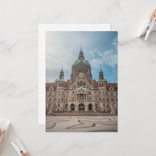 Hannover Deutschland Karte (Vorderseite/Rückseite Beispiel)