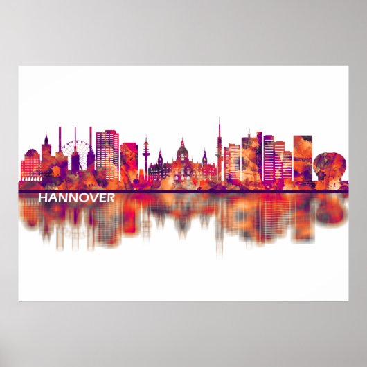 Hannover Deutschland Skyline Poster (Vorne)