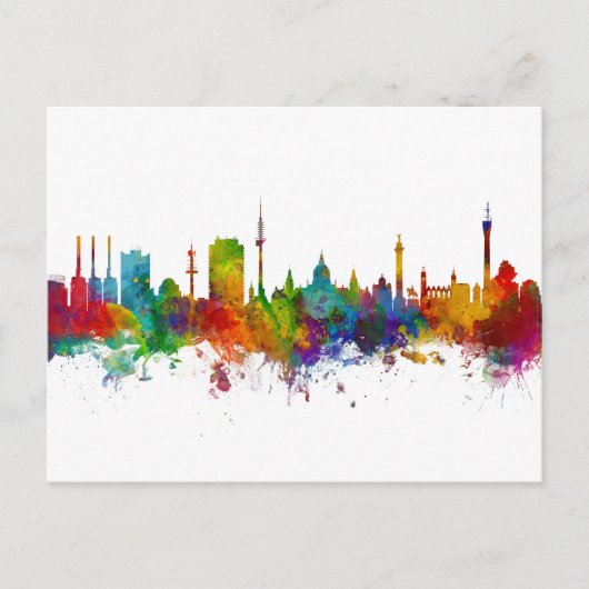 Hannover Deutschland Skyline Postkarte (Vorderseite)