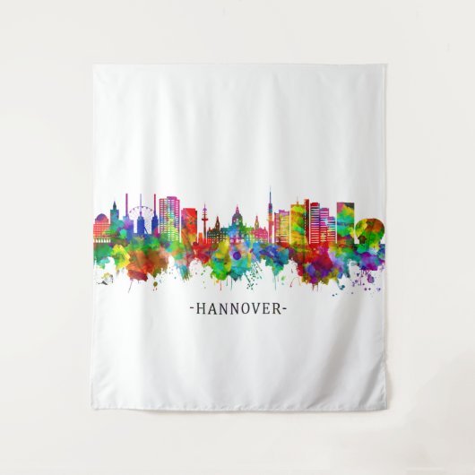 Hannover Deutschland Skyline Wandteppich (Vorderseite)