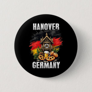 Hannover Deutschland Souvenir German Flag Travel Button