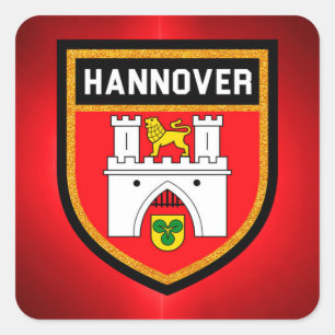 Hannover Flag Quadratischer Aufkleber