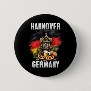 Hannover Germany Souvenir German Flag Travel Button