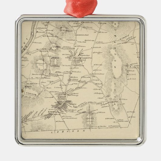 Hannover, Grafton Co Silbernes Ornament (Vorne)