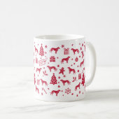 Hannover Hound Weihnachtsdesign Kaffeetasse (VorderseiteRechts)
