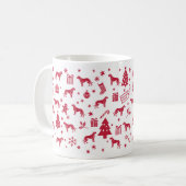 Hannover Hound Weihnachtsdesign Kaffeetasse (Vorderseite Links)