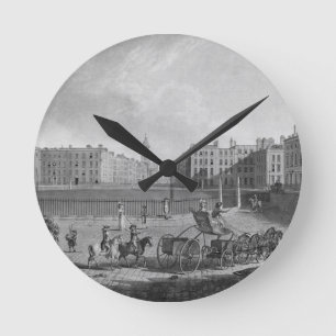Hannover quadrieren, von einem Set von vier Runde Wanduhr