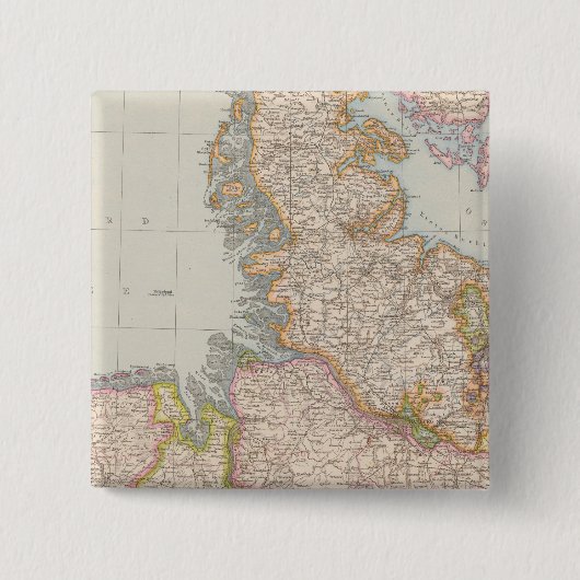 Hannover, Schleswig Holstein, Norddeutsche Karte Button (Vorderseite)