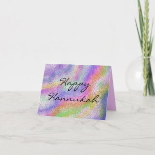 Hannukah Candle Colors Card Feiertagskarte