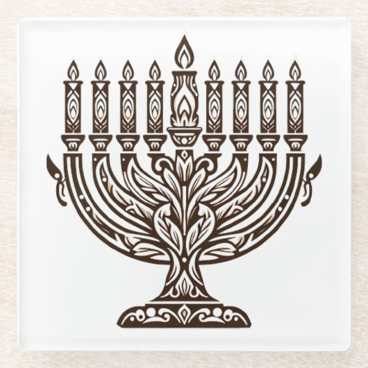 Hannukah Celebration Glasuntersetzer (Vorderseite)