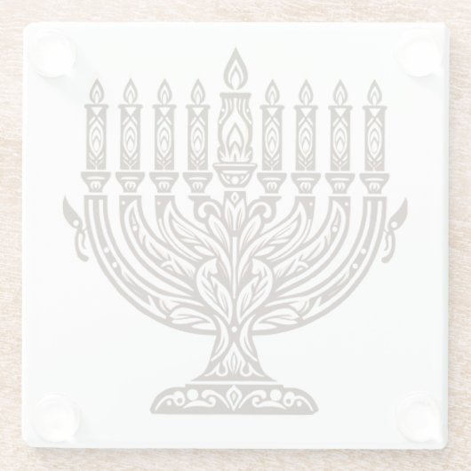 Hannukah Celebration Glasuntersetzer (Rückseite)