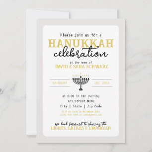HANNUKAH Celebration Party Menorah Einladung