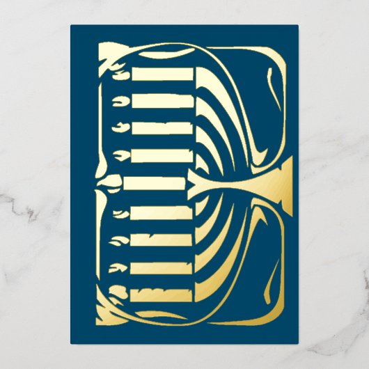 Hannukah-Folie Folien Feiertagskarte (Vorderseite)