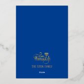 Hannukah Folien Feiertagskarte (Rückseite)