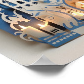 Hannukah Holiday Papierausschnitt Poster (Ecke)