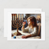 Hannukah Lights, Postkarte (Vorne/Hinten)