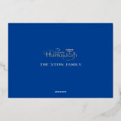 Hannukah menorah folien feiertagskarte (Rückseite)