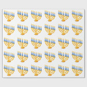 Hannukah Menorah Geschenkpapier (Flach)