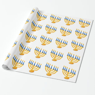 Hannukah Menorah Geschenkpapier
